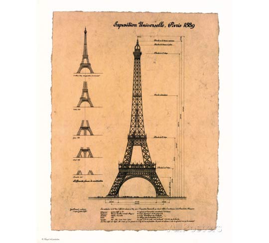 Tour Eiffel - Poster Exposition universelle 1889