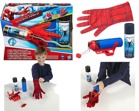 Déguisement Spiderman : lance-fluide et gants