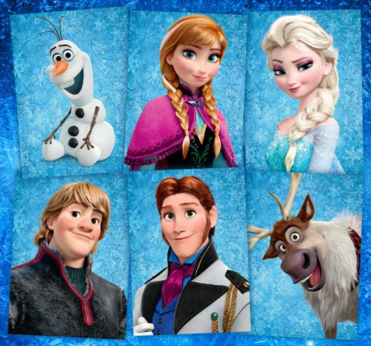 reine des neiges elsa et anna, Olaf et tous les personnages