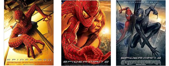 Spiderman - La trilogie - Jaquettes