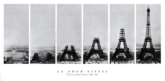 Tour Eiffel en construction