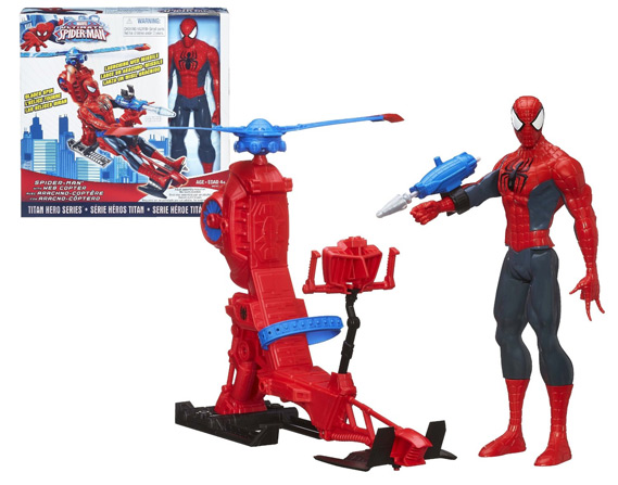 Figurine Spiderman Articulée 30 cm avec Helico