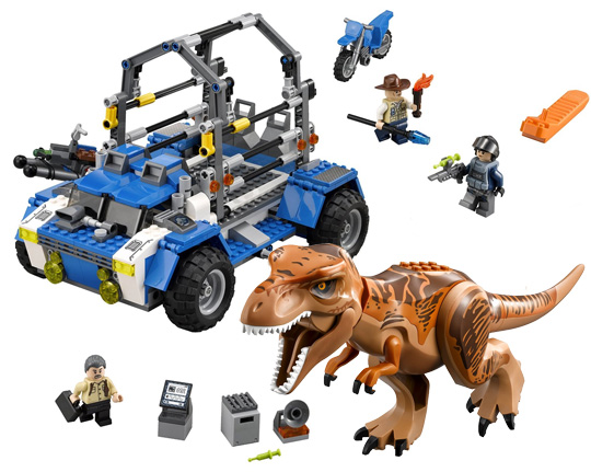 Lego A la poursuite du T-Rex - Contenu coffret