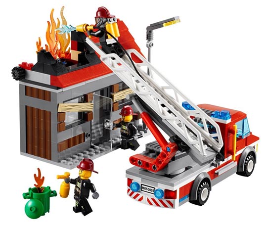 Lego L'intervention du camion de pompier - Contenu coffret