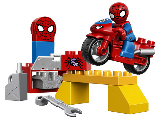 Lego Duplo L'atelier de la moto-araignée de Spider-Man • 10607 - Détails