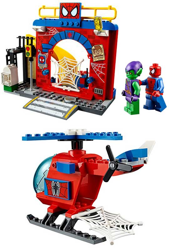 Lego Junior Spiderman n°10687 - La cachette de Spiderman - Détails