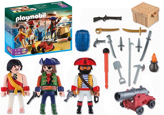 Playmobil - Equipage de pirates avec armes - 5136
