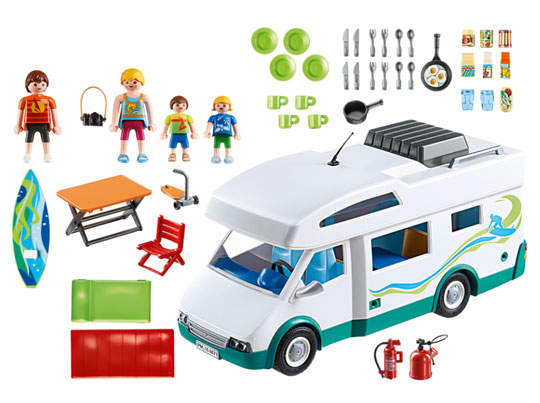Playmobil - Famille avec camping-car - 6671 - contenu