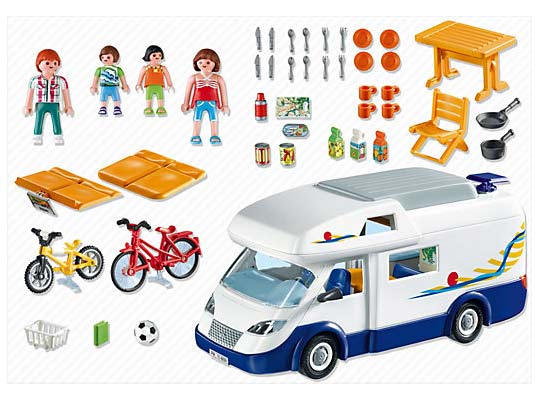 Playmobil -Grand camping-car familial - 4859 - contenu