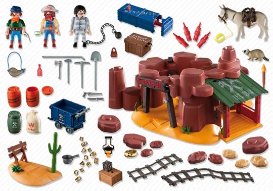 Playmobil Mine d'or avec explosif - 5246  - Contenu