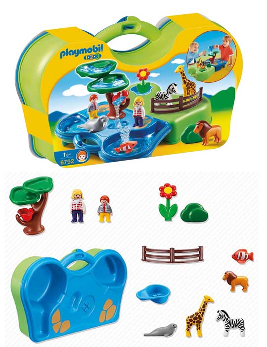 Playmobil 123 - Zoo transportable avec bassins aquatiques - 6792