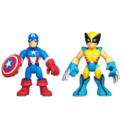Figurine playskool Marvel Captain America et Wolverine