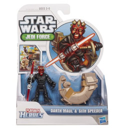 Figurine playskool Star Wars Jedi Force - Figurines Darth MAul et Sith Speeder