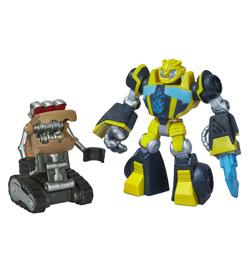 Figurine playskool-transformers-rescue-bots-Bumblebee et Scrapmaster