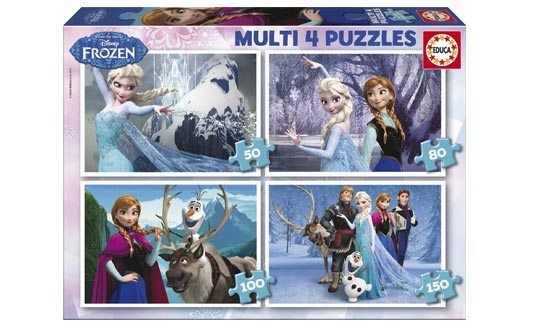 Puzzle Reine des neiges - multi 4 puzzles