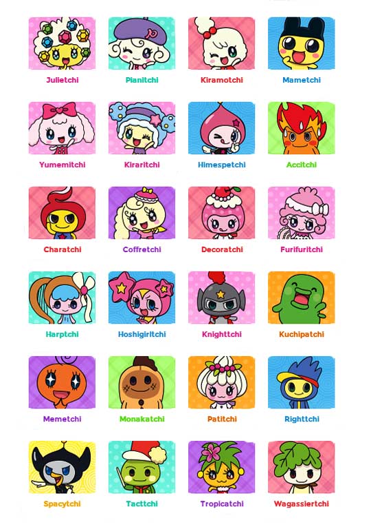 Tamagotchi Friends - Liste des personnages