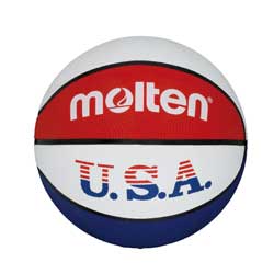 Molten Ballon de basket pour l'entraînement aux couleurs des Etats-Unis Couleurs: bleu/blanc/rouge 