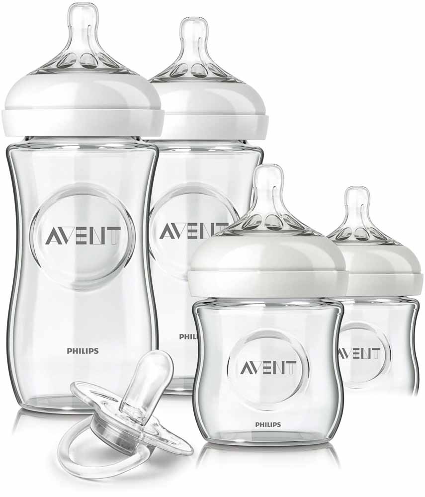 Kit naissance Avent - lot de 4 biberons en verre