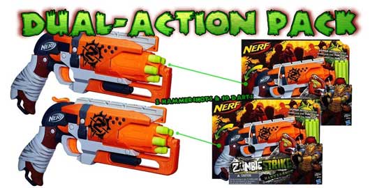 Nerf Zombie Strike - Pack double hammershot