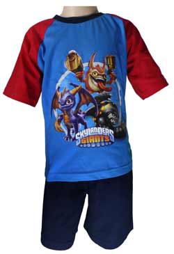 SKYLANDERS GIANTS - 2 T-Shirts Kids BLEU ET ROUGE (9/11 ans)