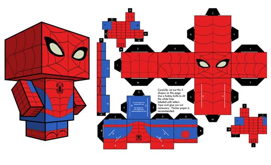Image insolite Spiderman - Cubecraft